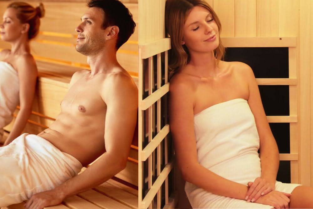 side-by-side advantages of infrared sauna sessions over traditional saunas